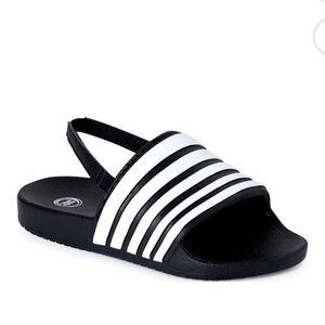 Wonder Nation Toddler Boys Stripe Slide Sandals Size 7-8 NWT